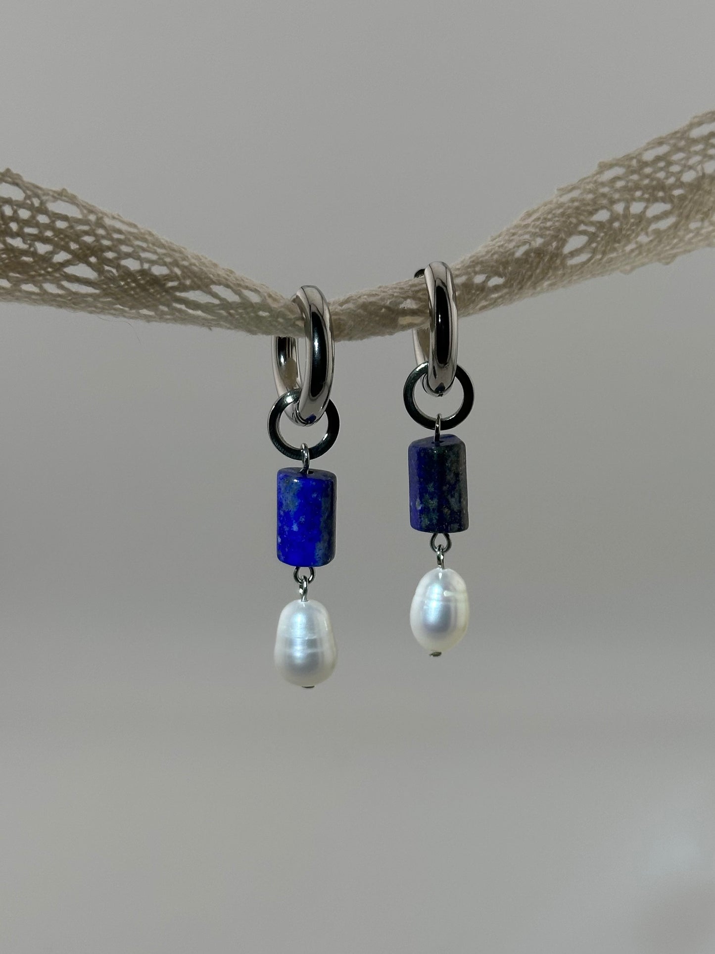 Lapis Lazuli and Pearl Pendant