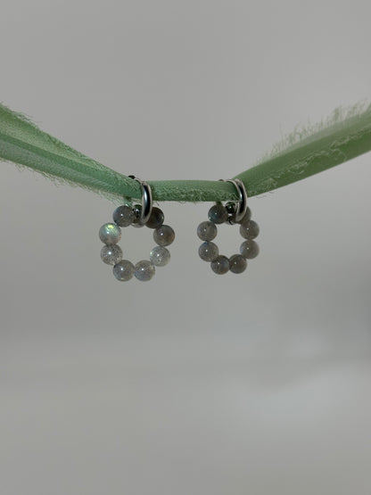 Labradorite Donut Earrings Pendant
