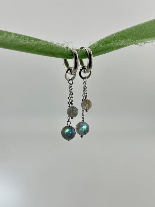 Labradorite pendant on chains