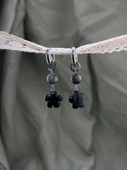 Fleur Noir Pendants