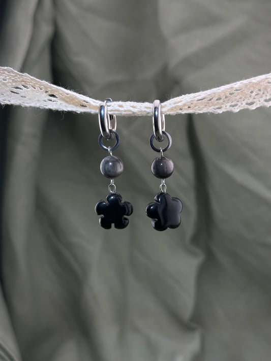 Fleur Noir Pendants