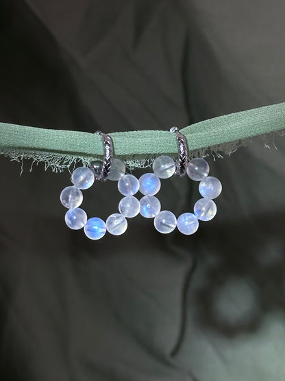 Moonstone Donut Earrings Pendant
