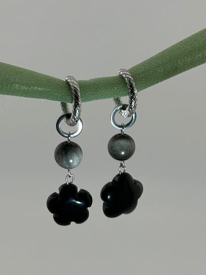 Fleur Noir Pendants