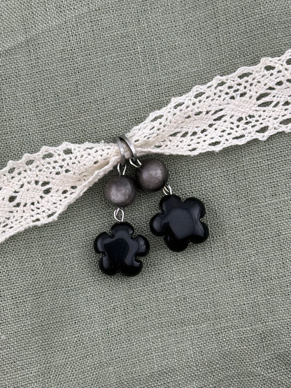 Fleur Noir Pendants