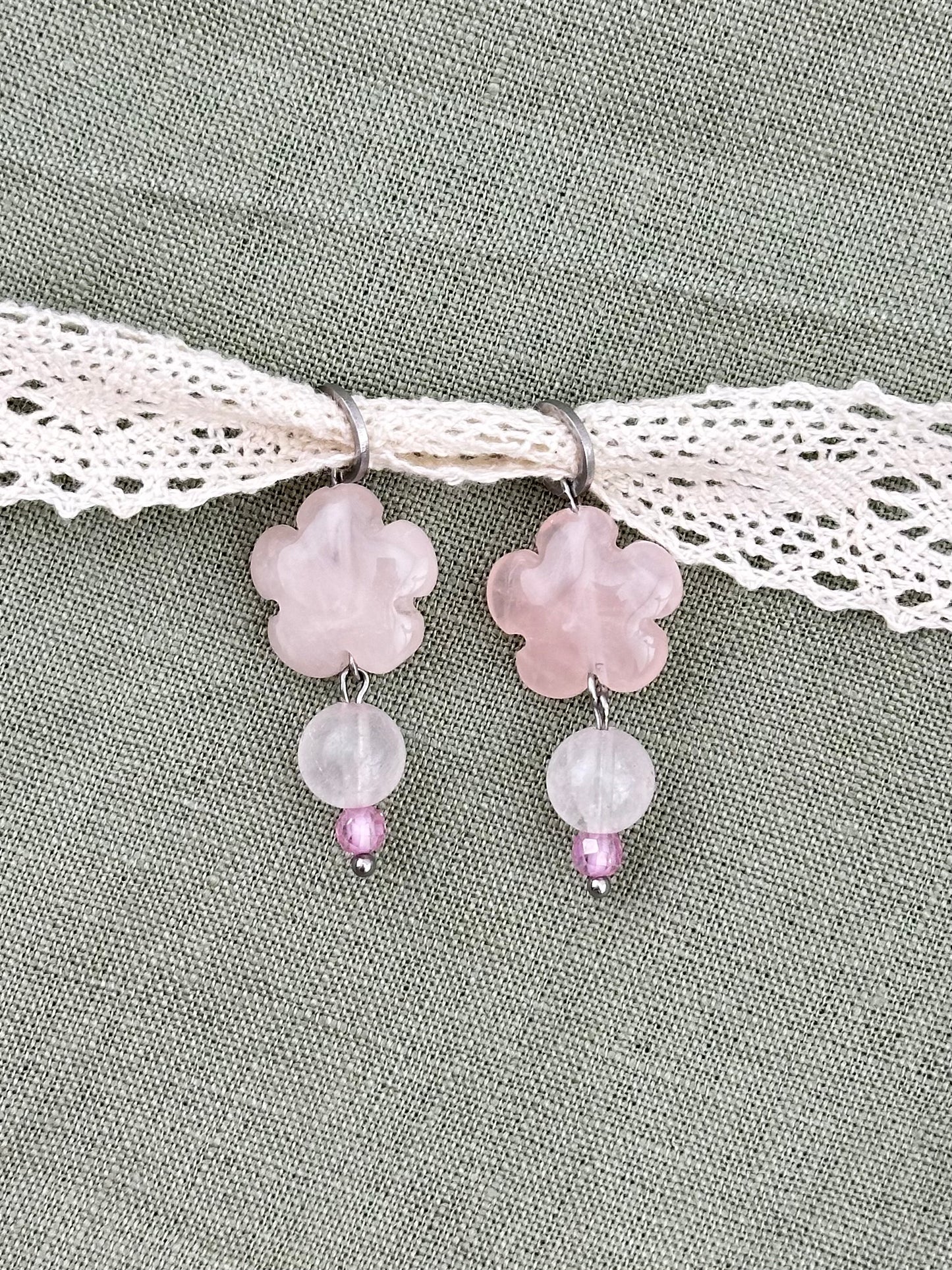 Fleur Rose Pendants