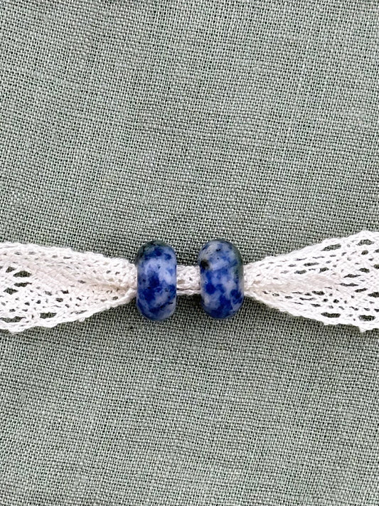 Sodalite Donut Earrings Pendant