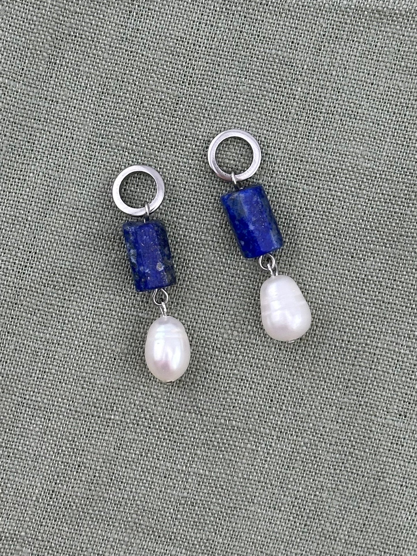 Lapis Lazuli and Pearl Pendant
