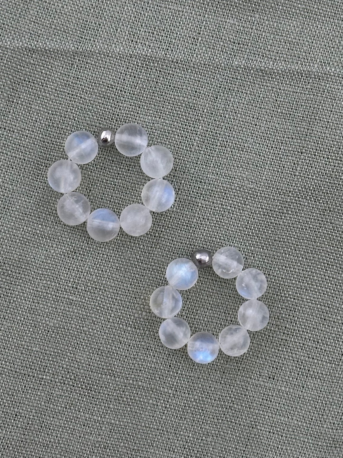 Moonstone Donut Earrings Pendant
