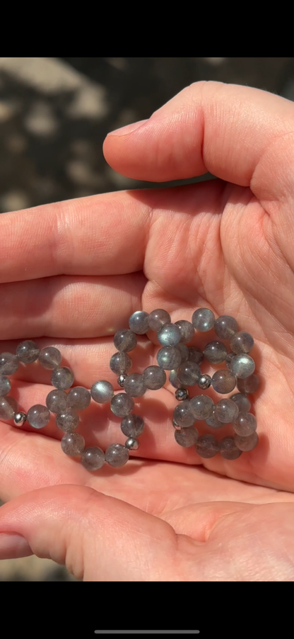 Labradorite Donut Earrings Pendant